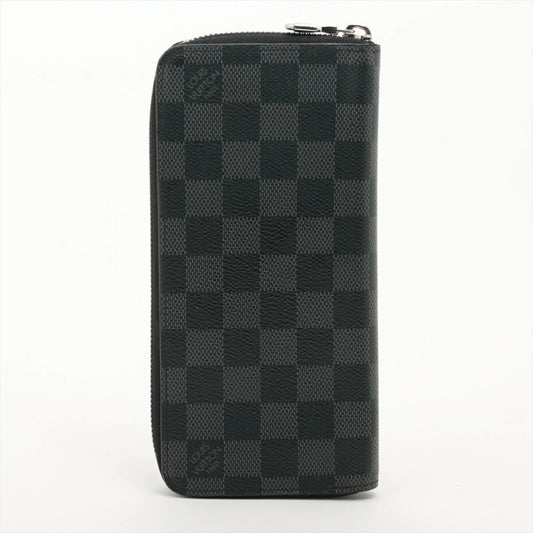 Louis Vuitton Damier Graphite Zippy Wallet Vertical N63095 Round Zip Long