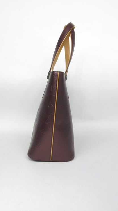 Louis Vuitton Monogram Matte Stockton M55116 Monogram Matte Leather Tote Bag Purple
