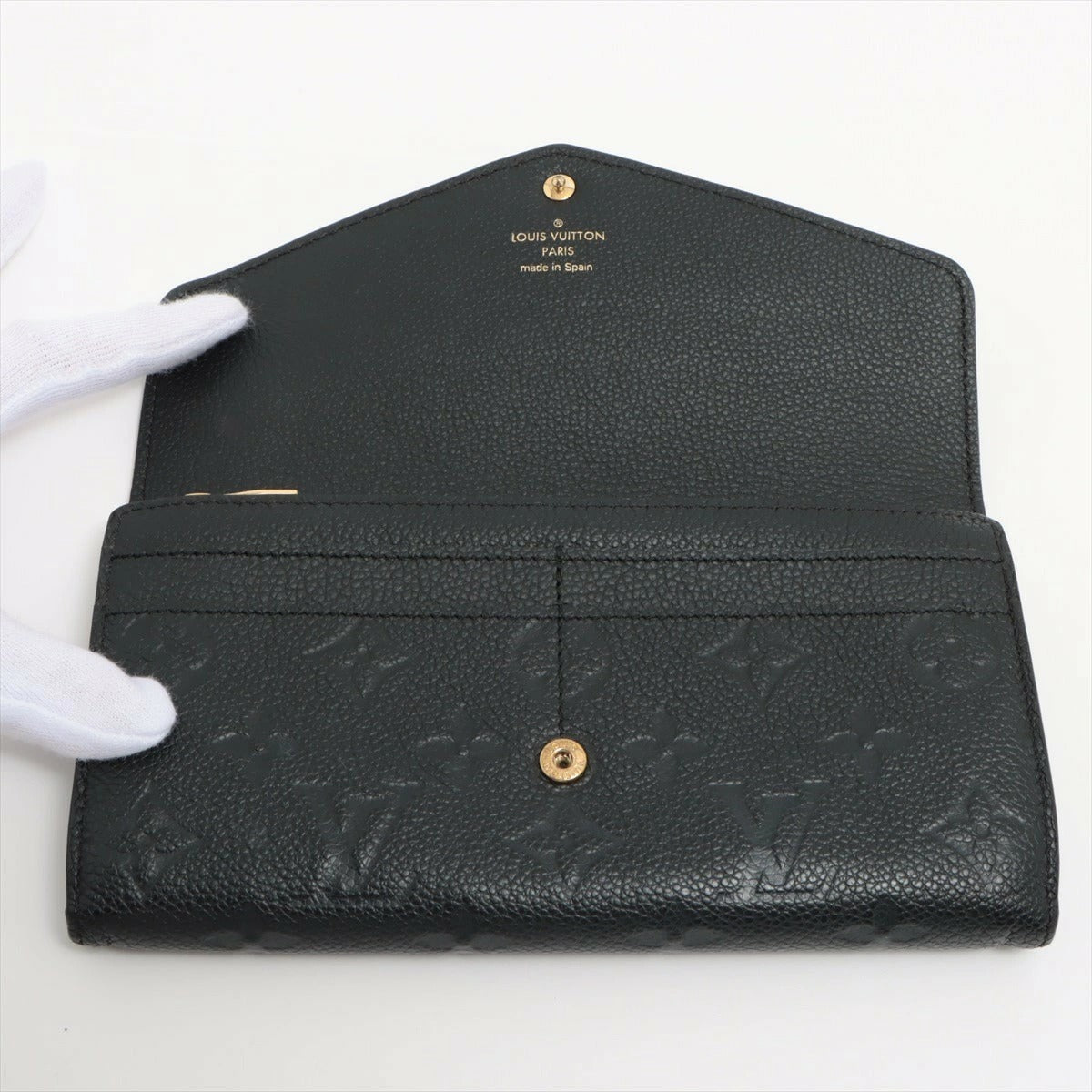 Louis Vuitton Empreinte Portefeuille Sarah M61182 Black Long Wallet