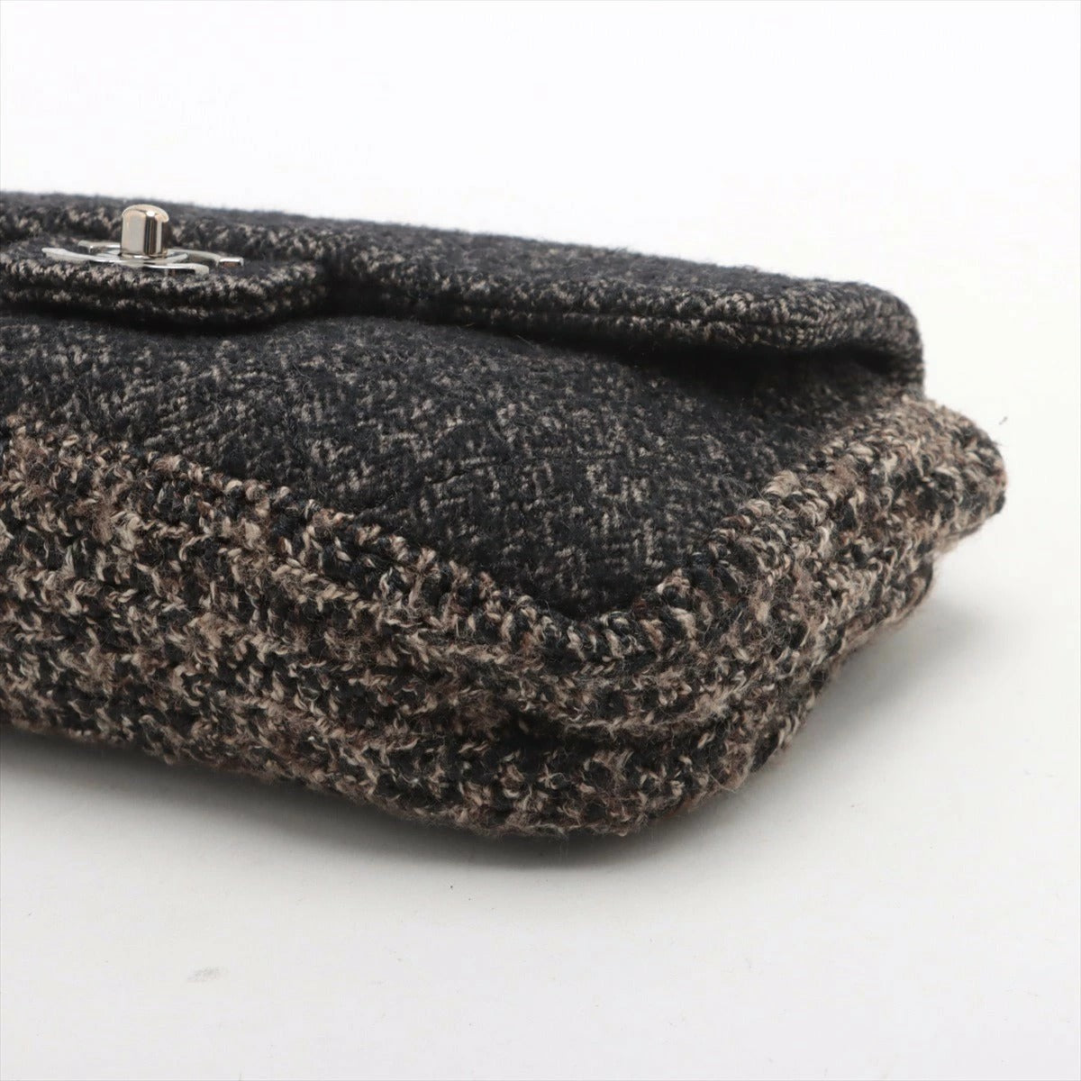 CHANEL Coco Mark Tweed Chain Shoulder Bag W- 10th Series Seal Included