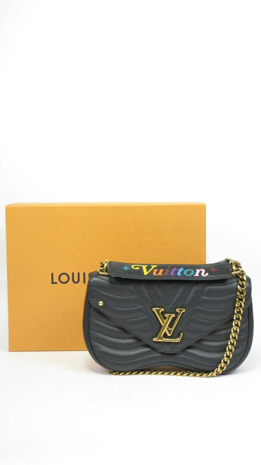Louis Vuitton Taurillon Leather New Wave Chain Shoulder Bag M51498