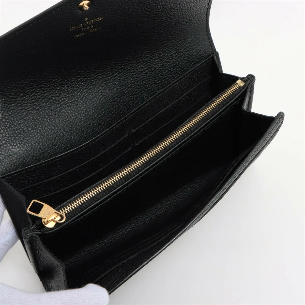 Louis Vuitton Empreinte Portefeuille Sarah M61182 Black Long Wallet