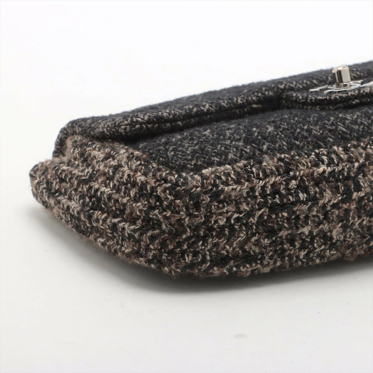 CHANEL Coco Mark Tweed Chain Shoulder Bag W- 10th Series Seal Included