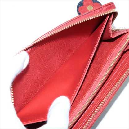 Louis Vuitton Empreinte Portefeuille Clemence M63920 Leather Flower Round Zip Long Wallet