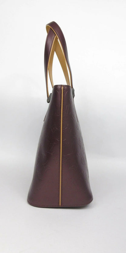 Louis Vuitton Monogram Matte Stockton M55116 Monogram Matte Leather Tote Bag Purple
