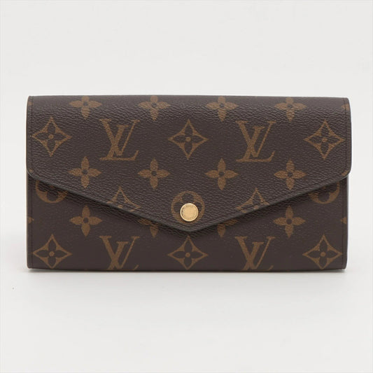 LOUIS VUITTON Monogram Portefeuille Sarah M62236 Coquelicot Long Wallet