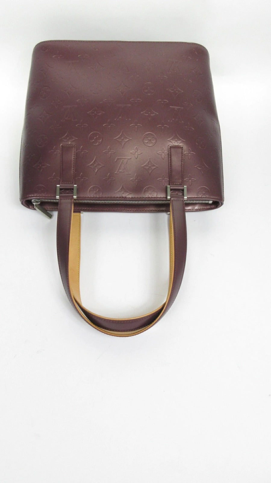 Louis Vuitton Monogram Matte Stockton M55116 Monogram Matte Leather Tote Bag Purple