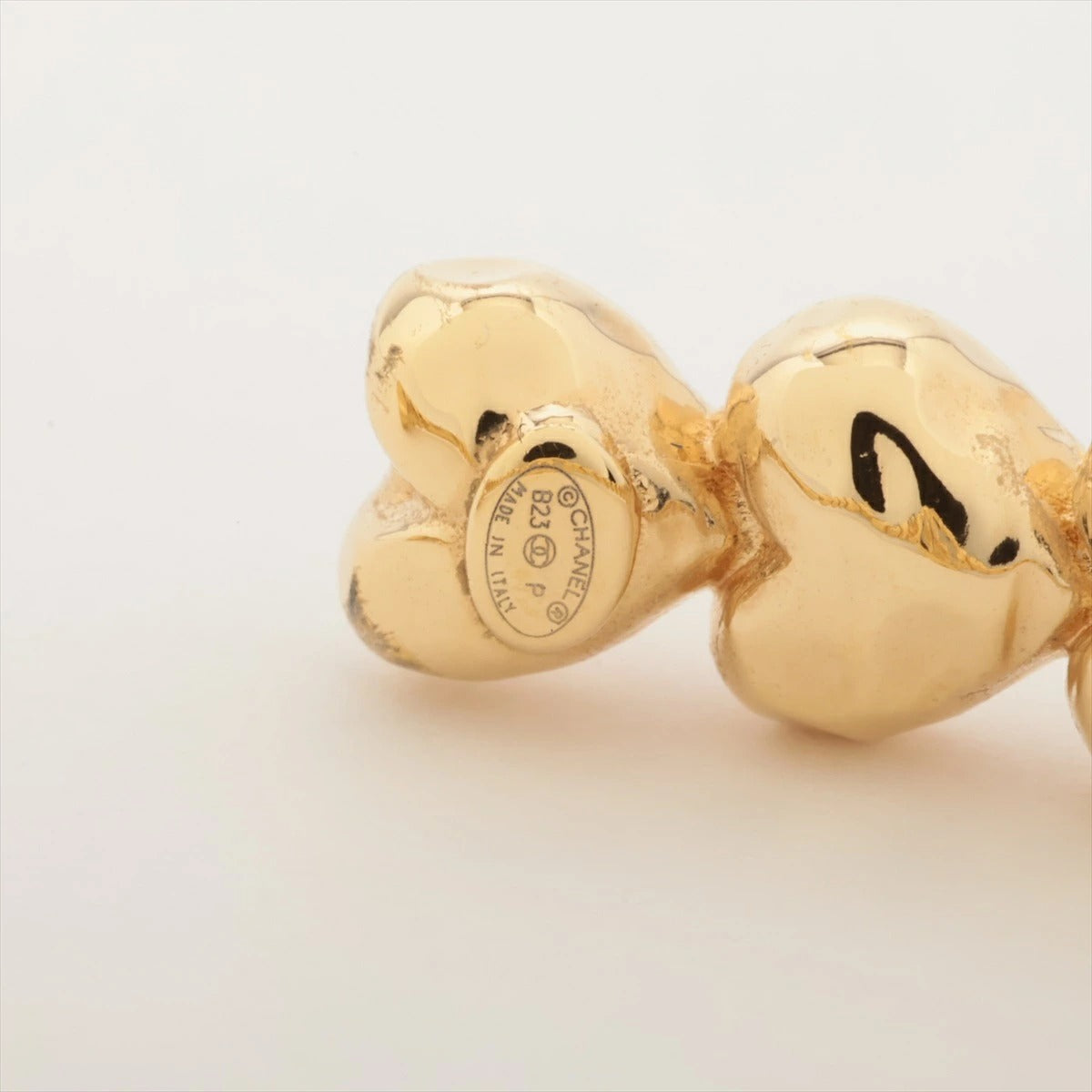 CHANEL  Coco Mark Bangle S B23P Rhinestone Gold Bracelet Bangle