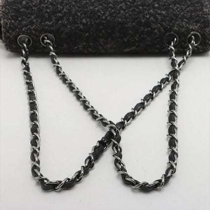 CHANEL Coco Mark Tweed Chain Shoulder Bag W- 10th Series Seal Included