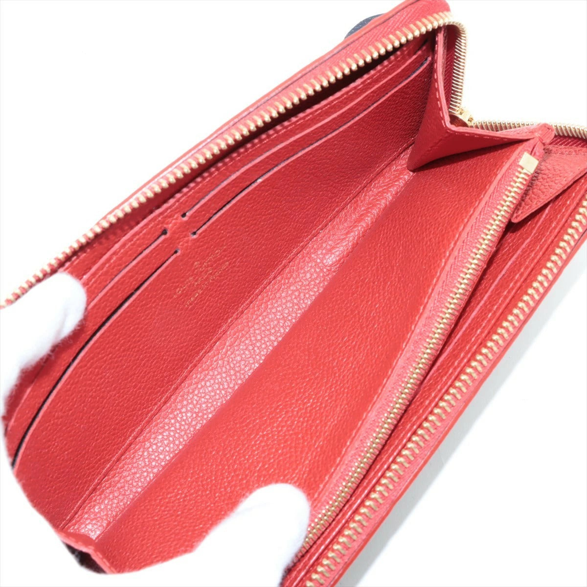 Louis Vuitton Empreinte Portefeuille Clemence M63920 Leather Flower Round Zip Long Wallet