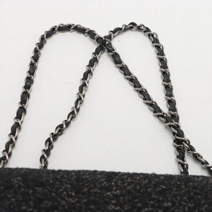 CHANEL Coco Mark Tweed Chain Shoulder Bag W- 10th Series Seal Included