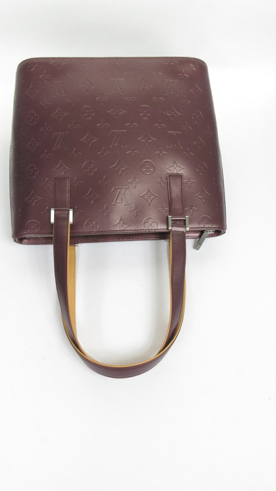 Louis Vuitton Monogram Matte Stockton M55116 Monogram Matte Leather Tote Bag Purple
