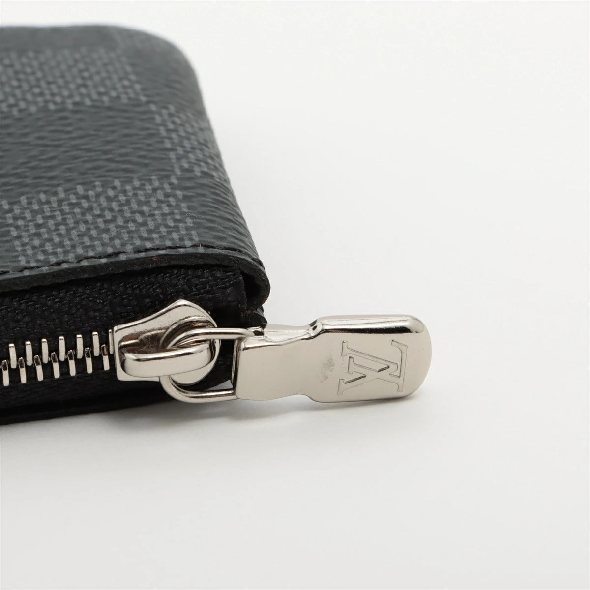 Louis Vuitton Damier Graphite Pochette Cle N60155 Good Condition Key Case Coin Case