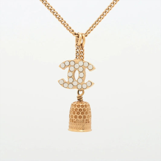 CHANEL Coco Mark Necklace 03A Gold