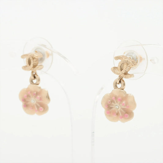 CHANEL Coco Mark Flower Earrings B13C Camellia Motif Earrings