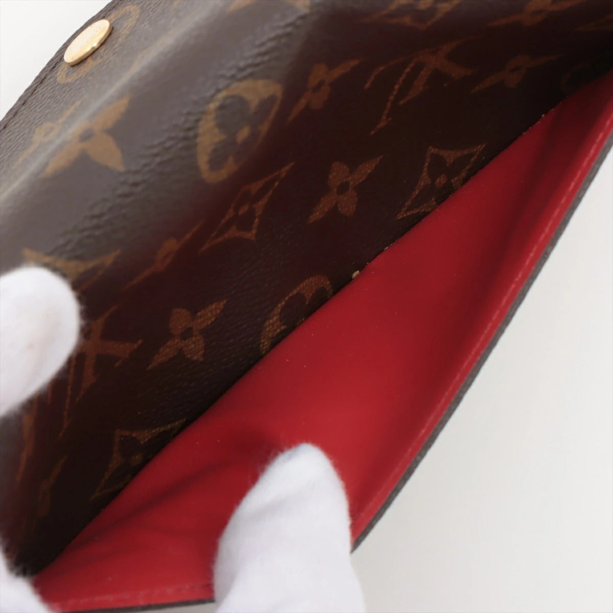 LOUIS VUITTON Monogram Portefeuille Sarah M62236 Coquelicot Long Wallet