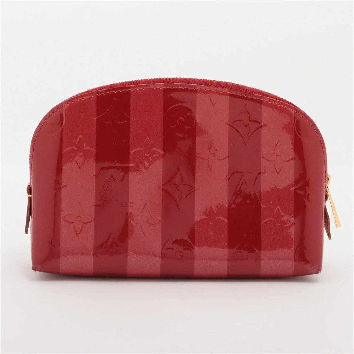 Louis Vuitton Vernis Pochette Cosmetic Rayure M91721 Red/Pink Makeup Pouch