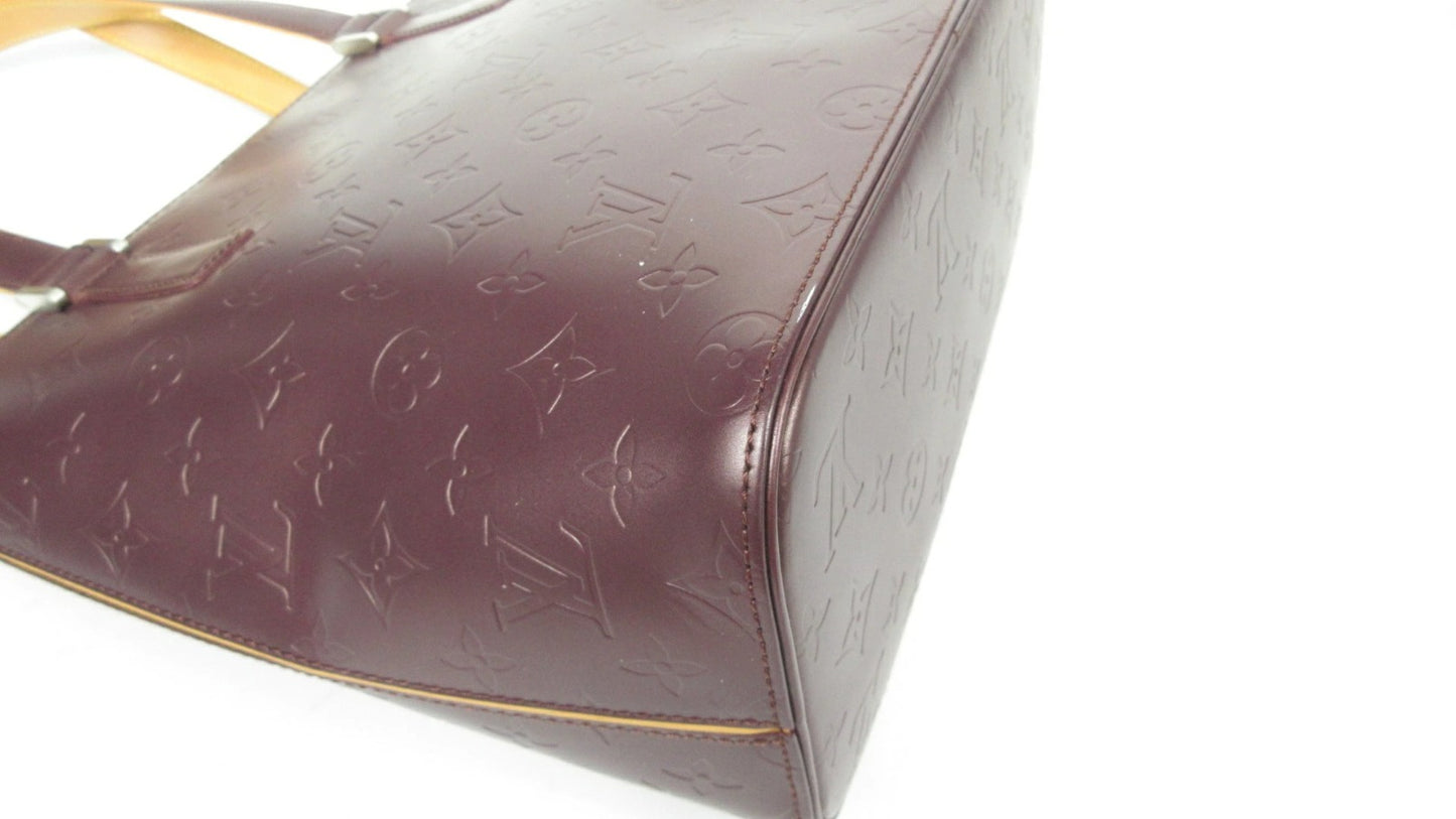 Louis Vuitton Monogram Matte Stockton M55116 Monogram Matte Leather Tote Bag Purple