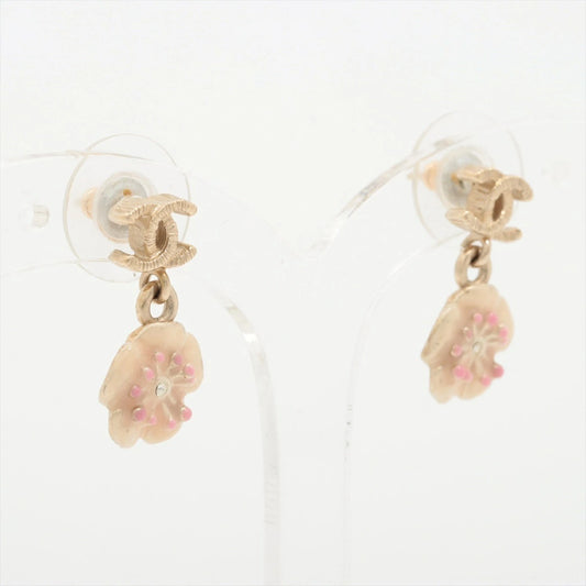 CHANEL Coco Mark Flower Earrings B13C Camellia Motif Earrings