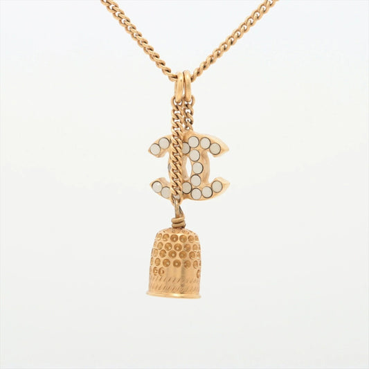 CHANEL Coco Mark Necklace 03A Gold
