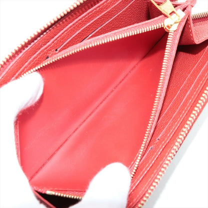 Louis Vuitton Empreinte Portefeuille Clemence M63920 Leather Flower Round Zip Long Wallet
