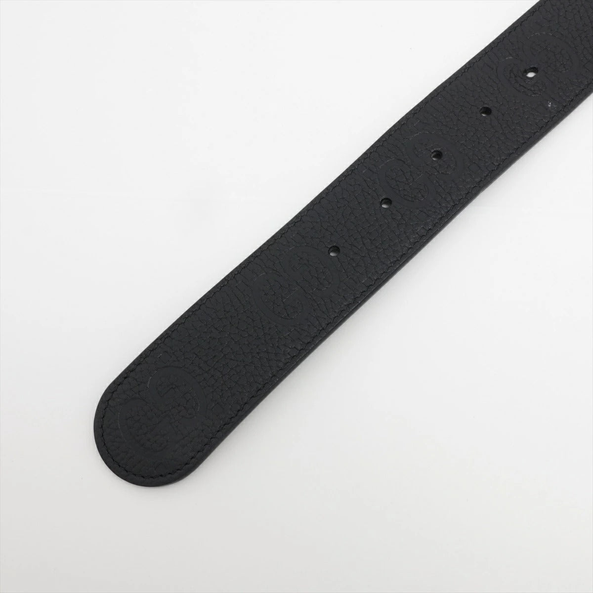 GUCCI Interlocking G Belt 794196 Silver/Black Size 90