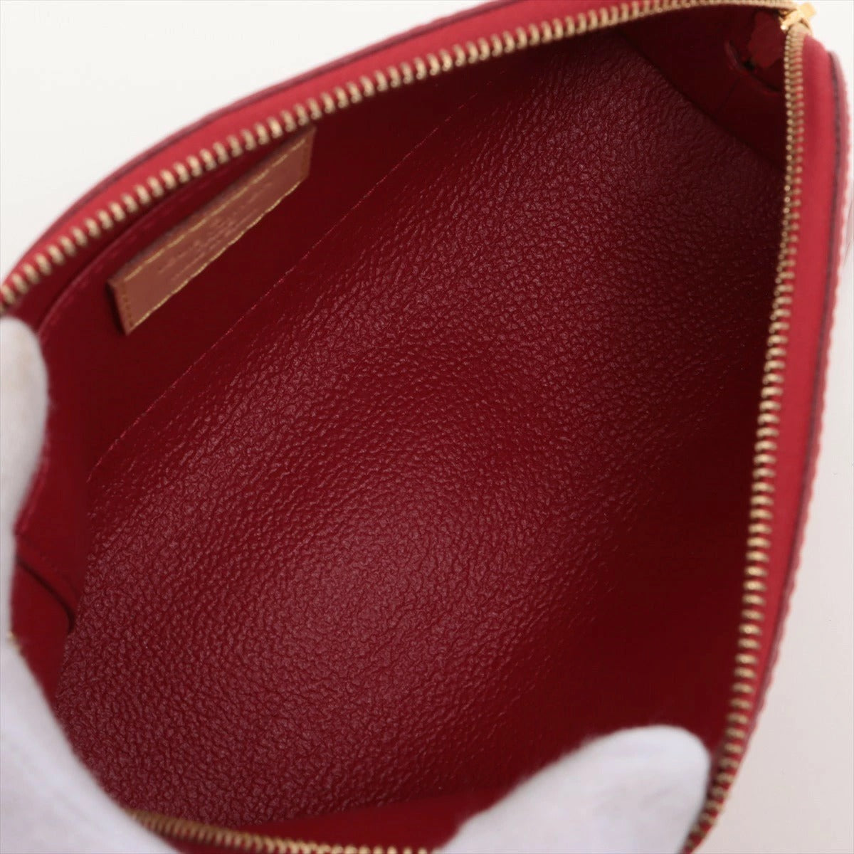 Louis Vuitton Vernis Pochette Cosmetic Rayure M91721 Red/Pink Makeup Pouch