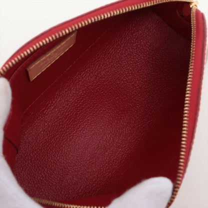 Louis Vuitton Vernis Pochette Cosmetic Rayure M91721 Red/Pink Makeup Pouch
