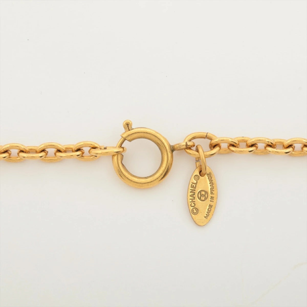 CHANEL Coco Mark Necklace Vintage Gold
