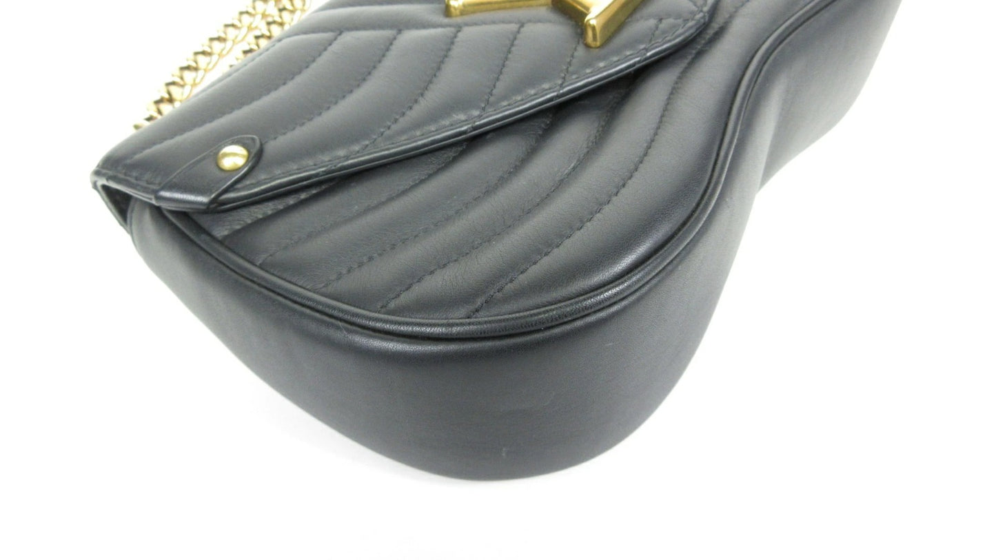 Louis Vuitton Taurillon Leather New Wave Chain Shoulder Bag M51498