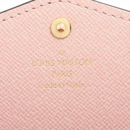 Louis Vuitton Damier Portefeuille Sarah N60144 Rose Ballerine Flap Long Wallet