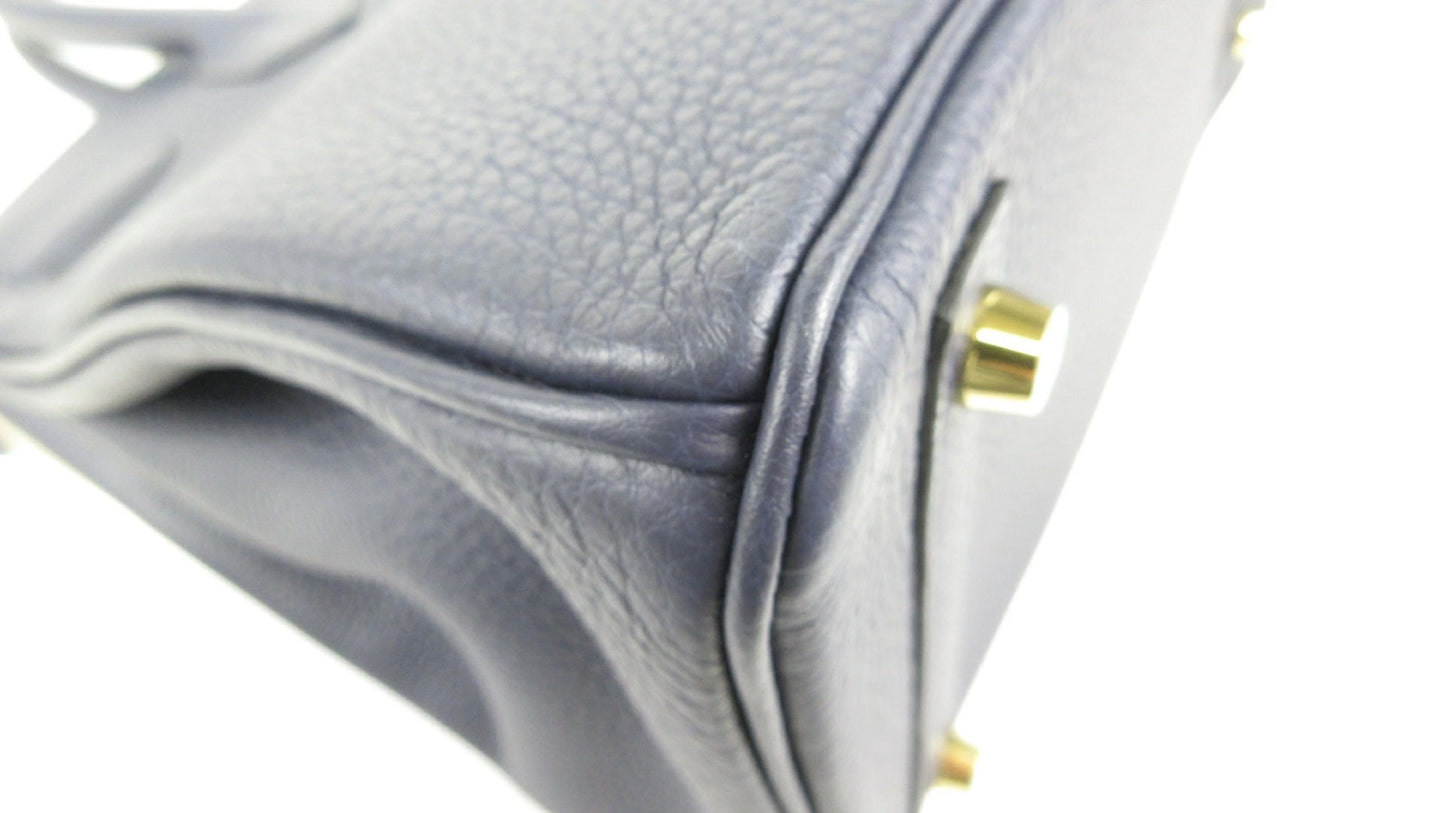 Birkin 30 Togo Blue Nuit gold hardware Z stamp