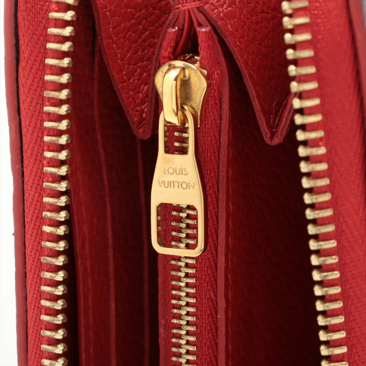 Louis Vuitton Empreinte Portefeuille Clemence M63920 Leather Flower Round Zip Long Wallet