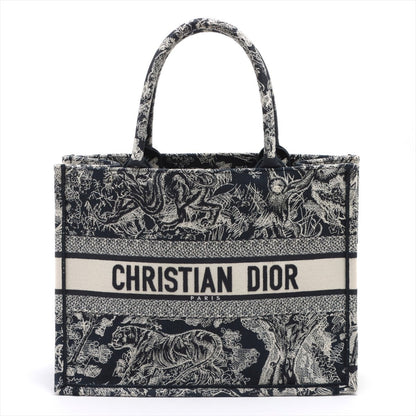 Christian Dior Embroidered Toile de Jouy Book Tote Medium