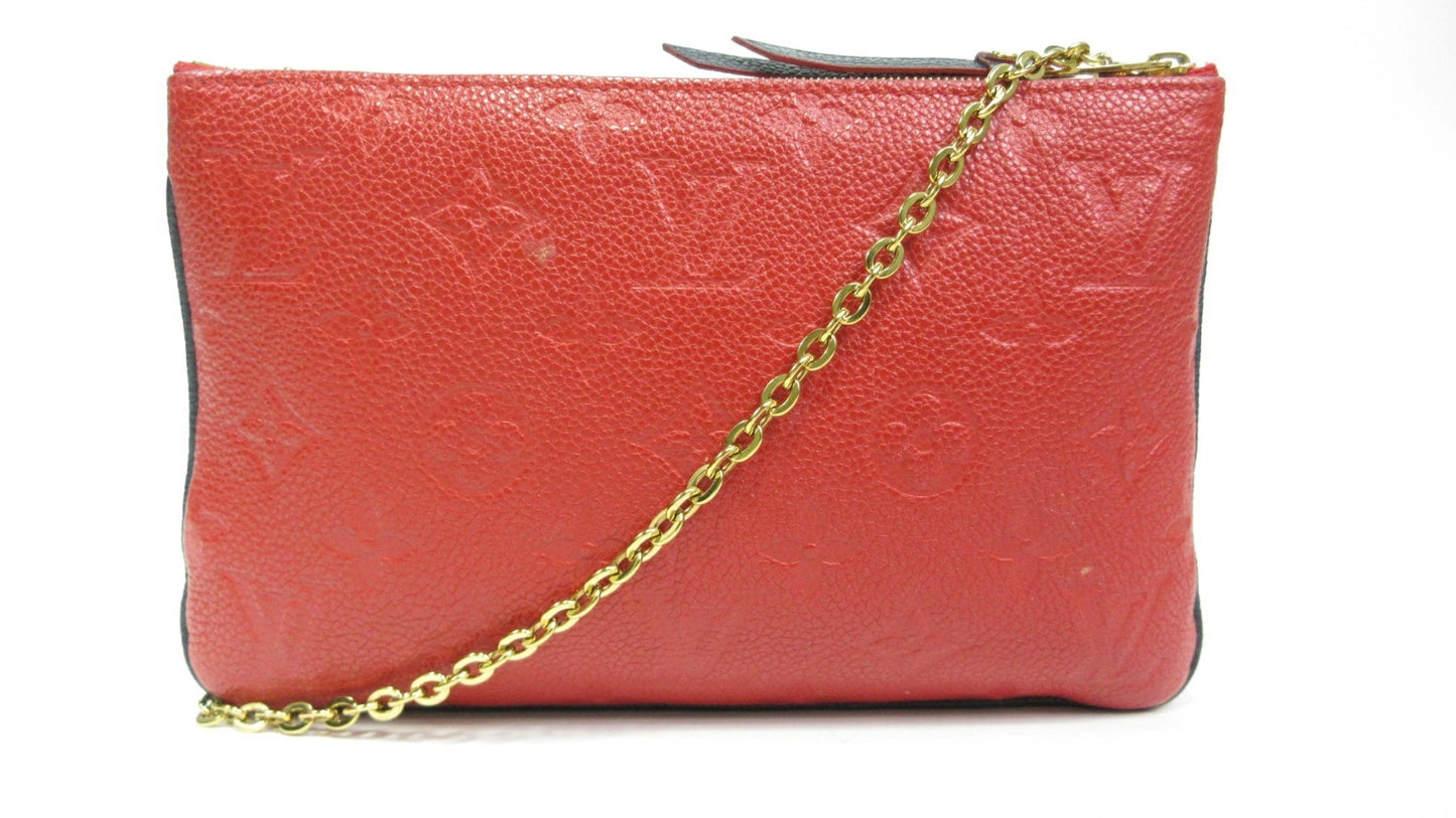 Louis Vuitton Empreinte Bicolor Double Zip Pochette M63916 Shoulder Bag Crossbody Bag