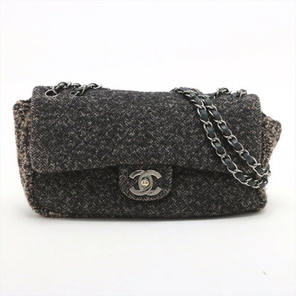 CHANEL Coco Mark Tweed Chain Shoulder Bag W- 10th Series Seal Included