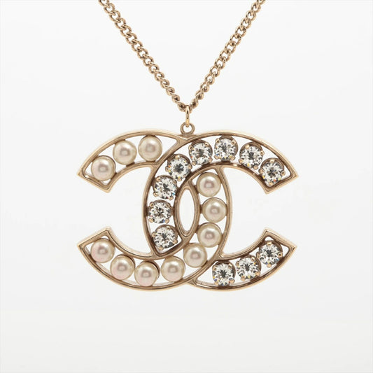 Chanel Coco Mark Necklace B14B, Pearl, Rhinestone