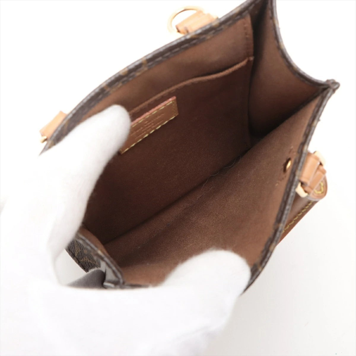 Louis Vuitton Monogram Petite Sac Plat M69442 Mini Tote Bag Shoulder Bag Pochette