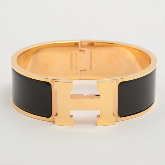 Hermes H Bangle Click Clack GM Gold/Black