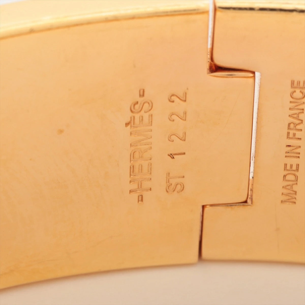 Hermes H Bangle Click Clack GM Gold/Black