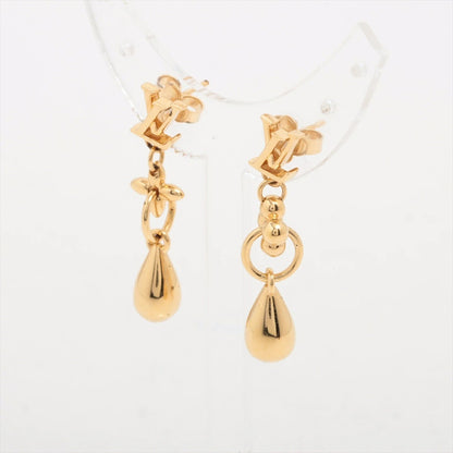 Louis Vuitton Boucle de Reuil Earrings LV Flower Gram M00771 Gold