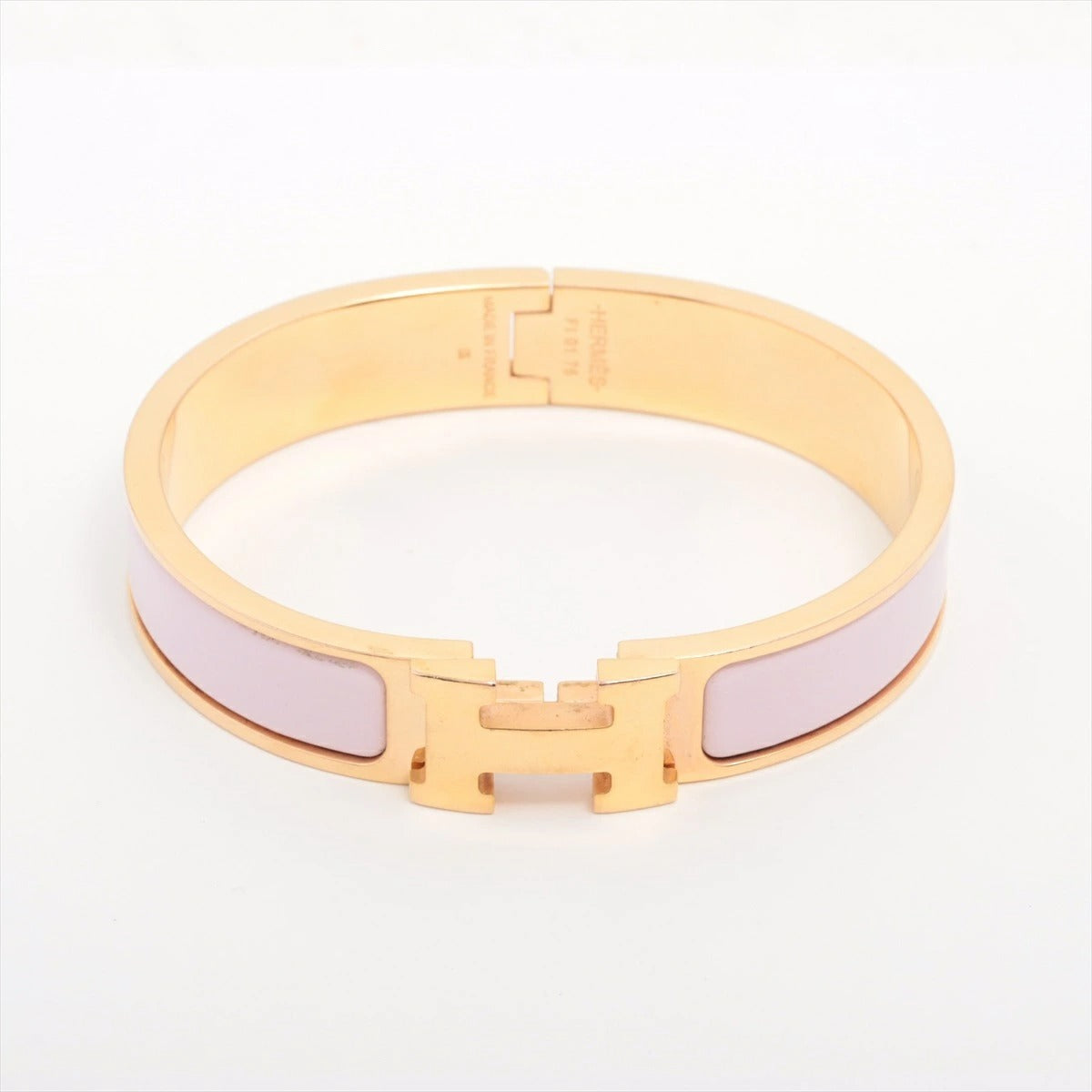 Hermes H Bangle Click H PM  Bracelet Pink/Gold