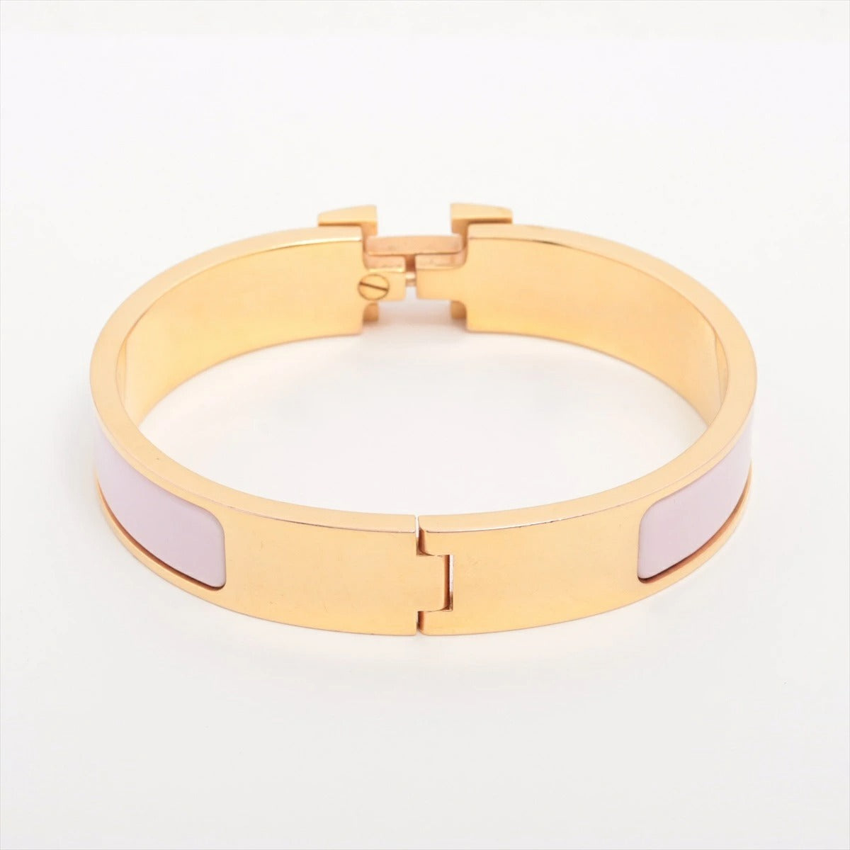 Hermes H Bangle Click H PM  Bracelet Pink/Gold
