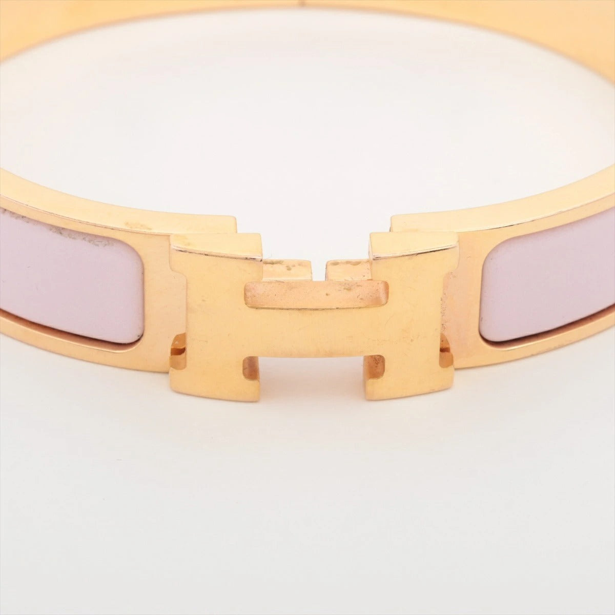 Hermes H Bangle Click H PM  Bracelet Pink/Gold