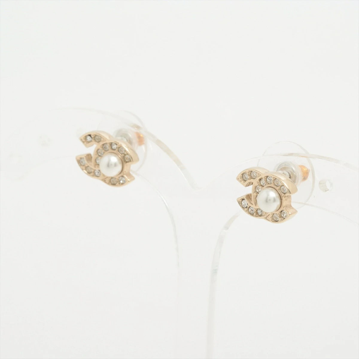 Chanel Coco Mark Earrings, Pearl, Rhinestone A20B