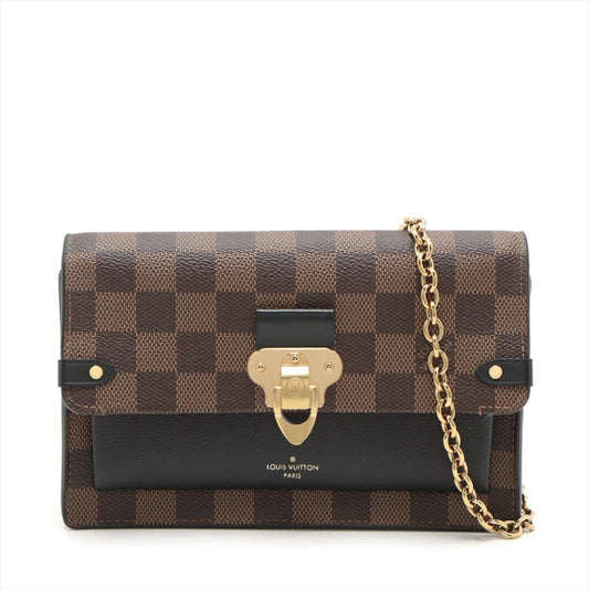 Louis Vuitton Damier Vavin Chain Wallet N60221 Crossbody Bag