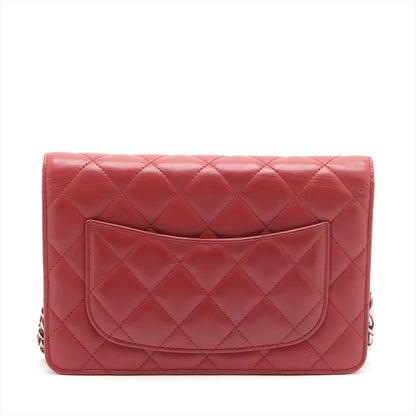 Chanel Matelasse Lambskin Chain Wallet 18th Series Cards and Stickers Included Crossbody Pochette