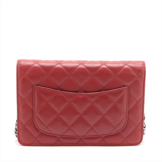 Chanel Matelasse Lambskin Chain Wallet 18th Series Cards and Stickers Included Crossbody Pochette