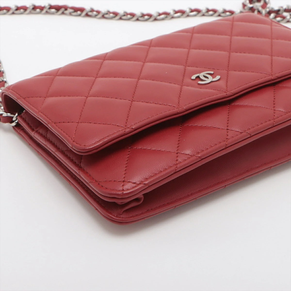 Chanel Matelasse Lambskin Chain Wallet 18th Series Cards and Stickers Included Crossbody Pochette