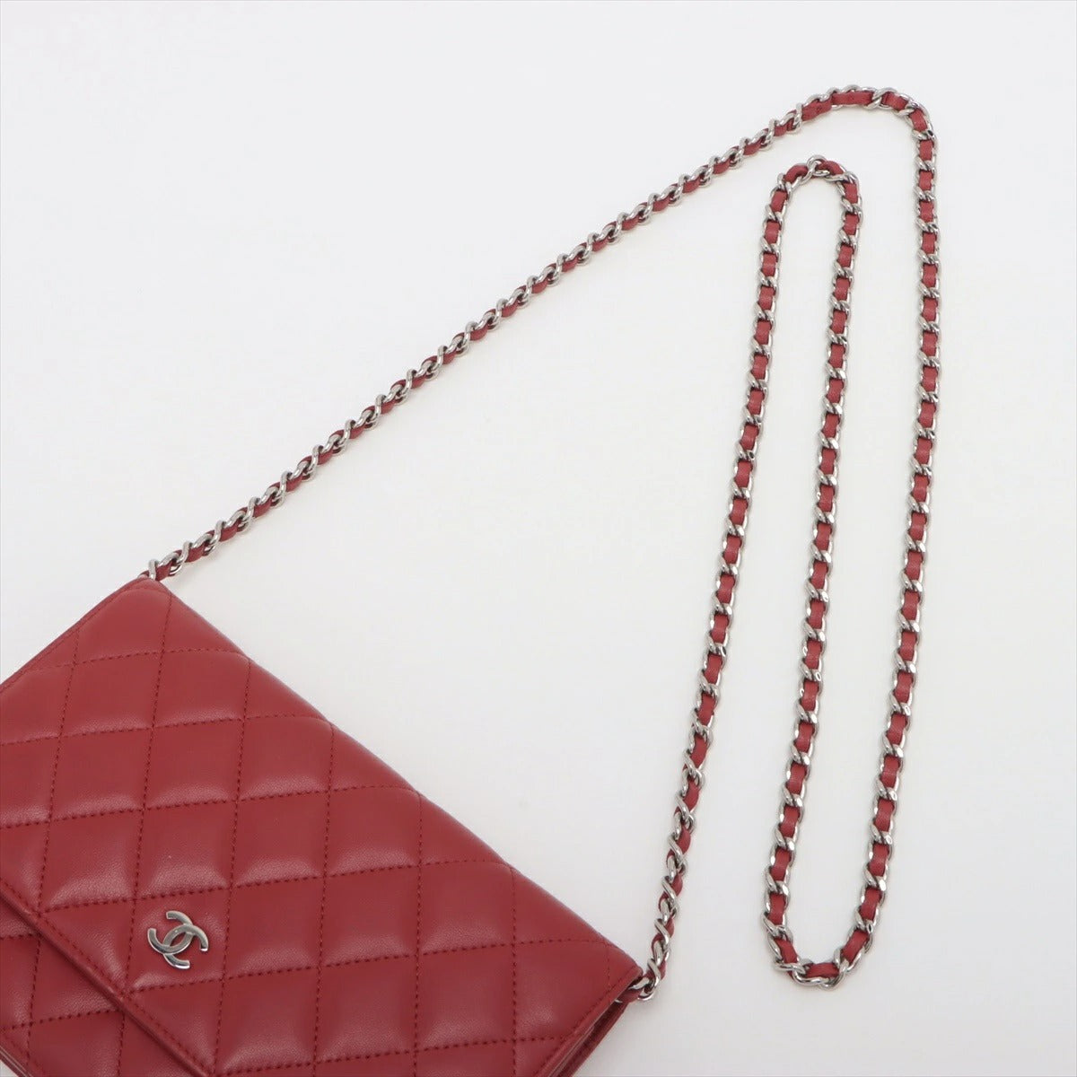 Chanel Matelasse Lambskin Chain Wallet 18th Series Cards and Stickers Included Crossbody Pochette